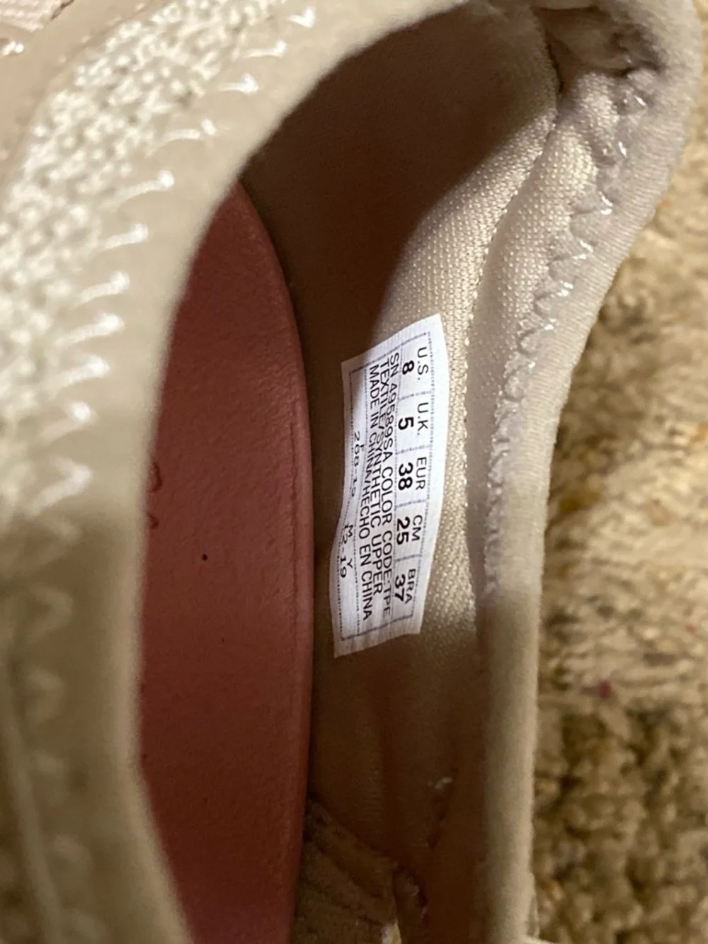 Skechers Women's Pale Pink Knit Slip-On Athletic Shoes
